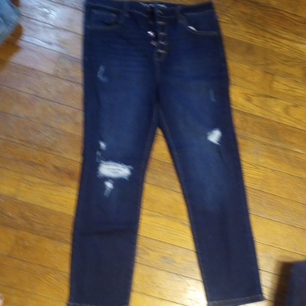 No Boundaries Blue Ankle Cropped Jeans